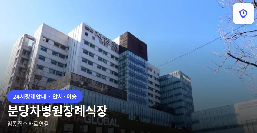 분당차병원장례식장 도착 지점