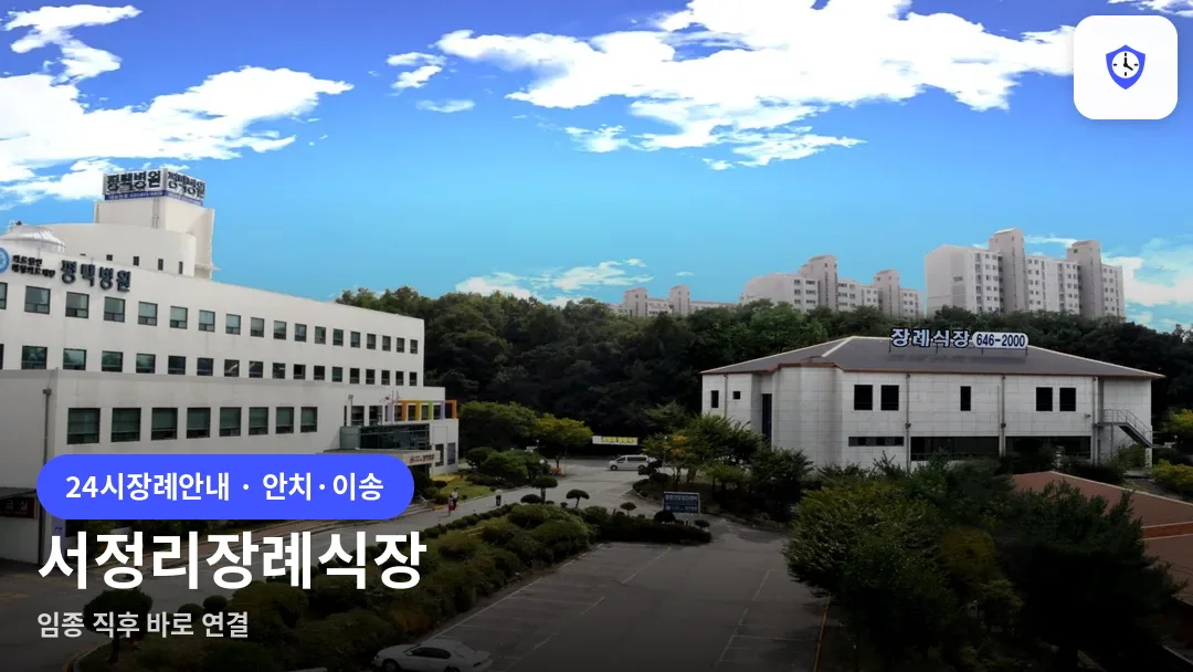 서정리장례식장 도착 지점