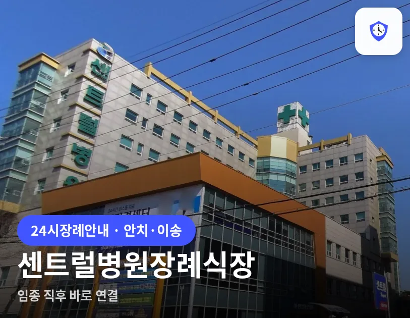 센트럴병원장례식장 도착 지점