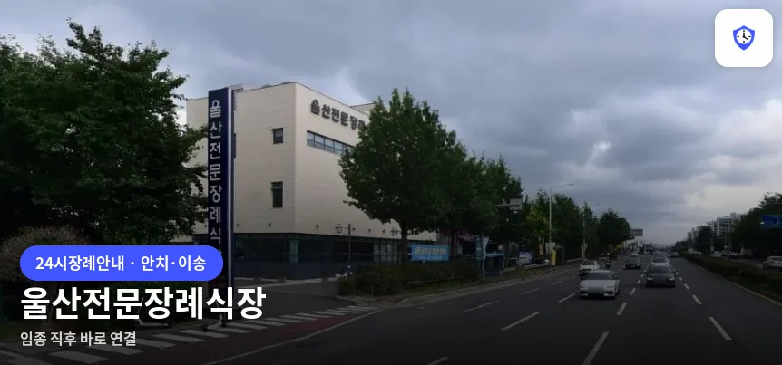 울산전문장례식장 도착 지점