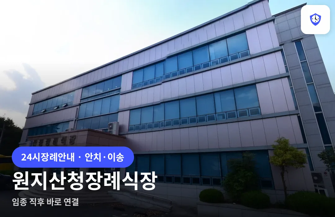 원지산청장례식장 도착 지점