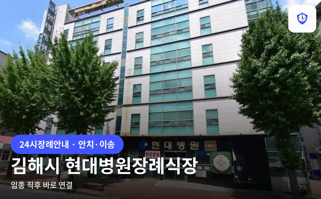 김해시 현대병원장례식장 도착 지점