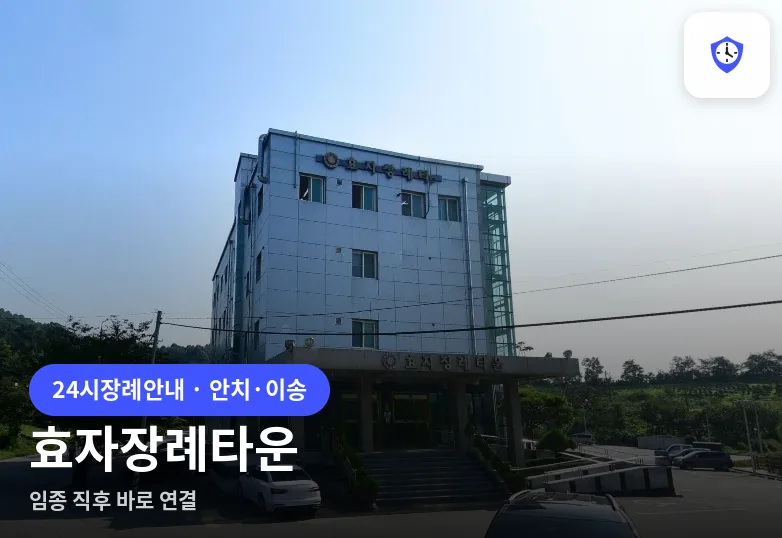 효자장례타운 도착 지점
